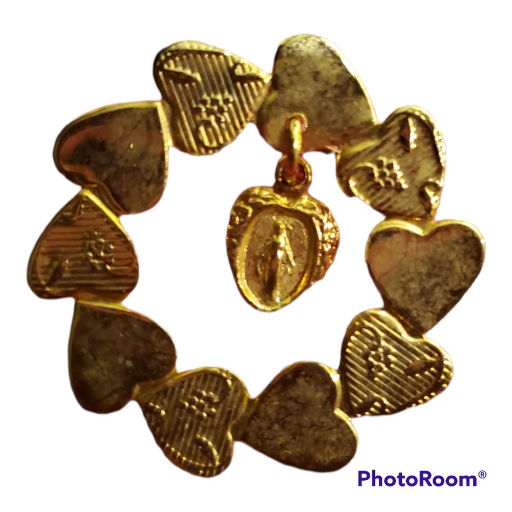 Sacred Heart Vintage Pin